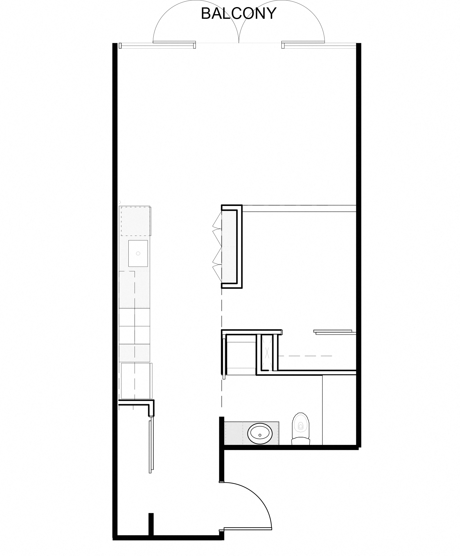 a floor plan of a loft apartment at 19th & Mercer in Seattle, WA